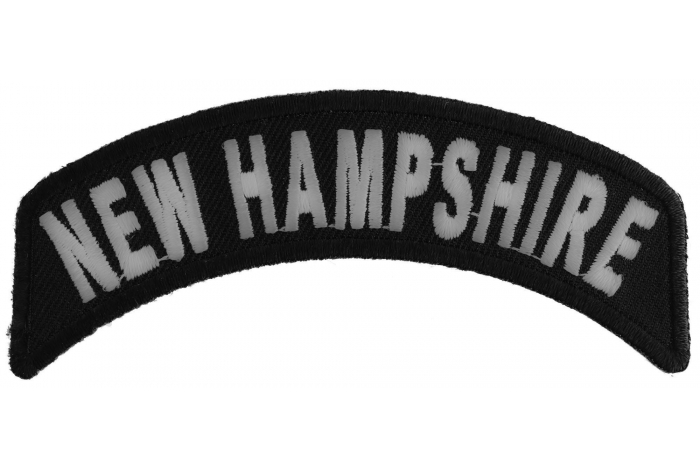 New Hampshire Patch Iron on State Rocker