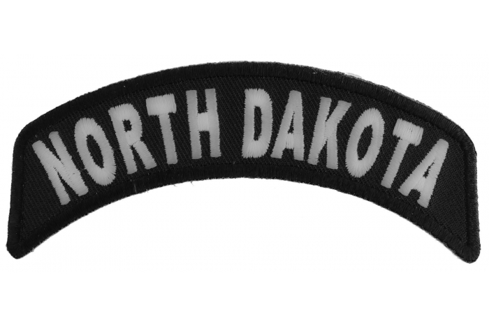 North Dakota Patch Iron on State Rocker