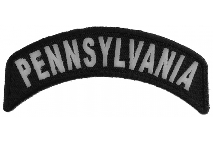 Pennsylvania State Embroidered Small Iron On Rocker Patch by Ivamis Patches