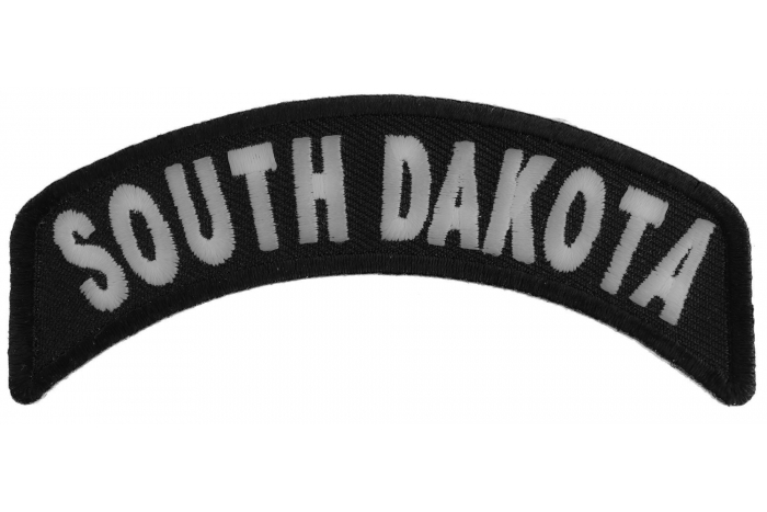 South Dakota Patch Iron on State Rocker