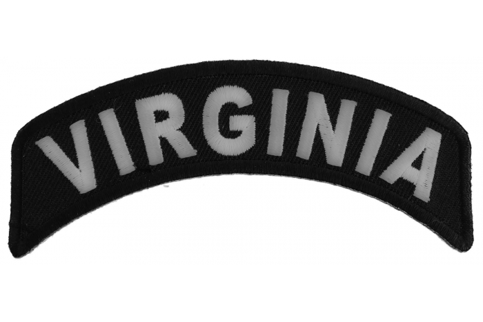 Virginia State Embroidered Small Iron On Rocker Patch by Ivamis Patches