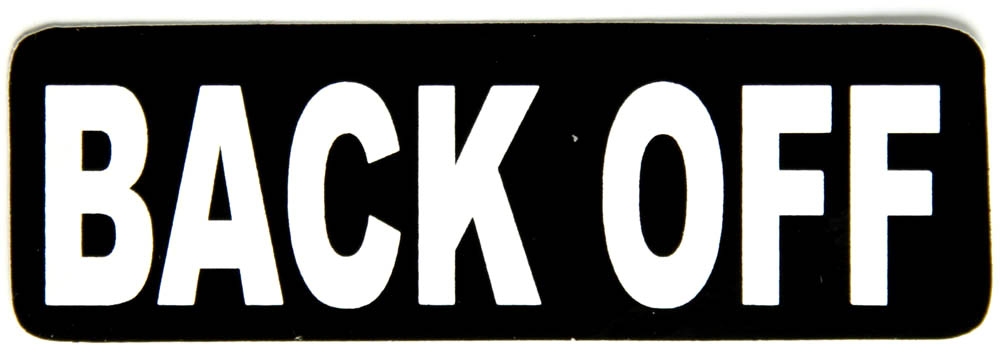 Back Off Sticker