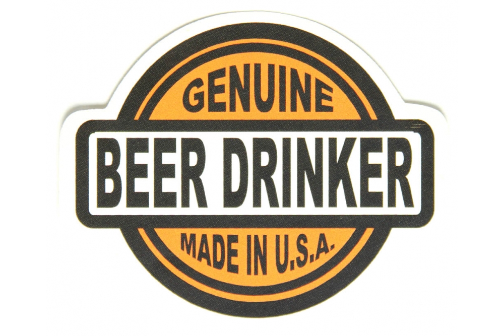 Genuine Beer Drinker Made In USA Sticker