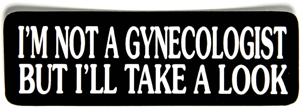 I'm Not A Gynecologist But I'll Take A Look Sticker