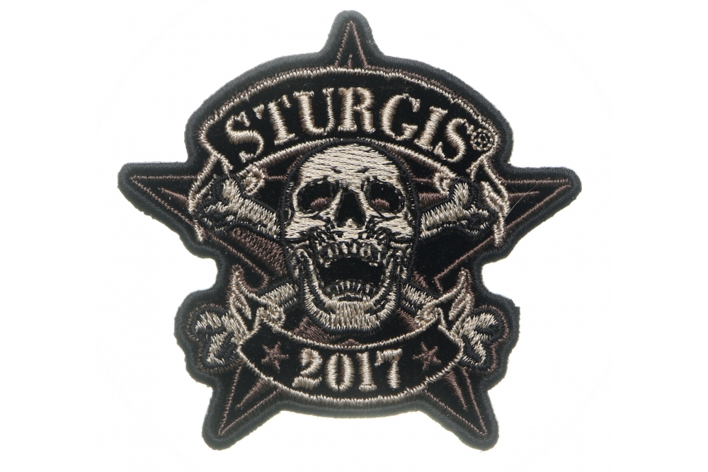 Sturgis 2017 Iron on Patch Skull Star