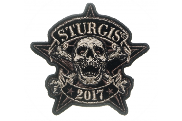 Sturgis 2017 Iron on Patch Skull Star