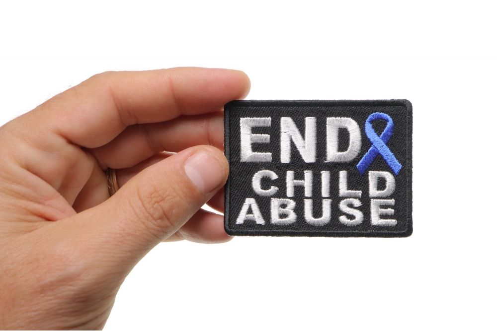 Biker Patches Awareness Patches PREVENT CHILD ABUSE AWARENESS PATCH 
