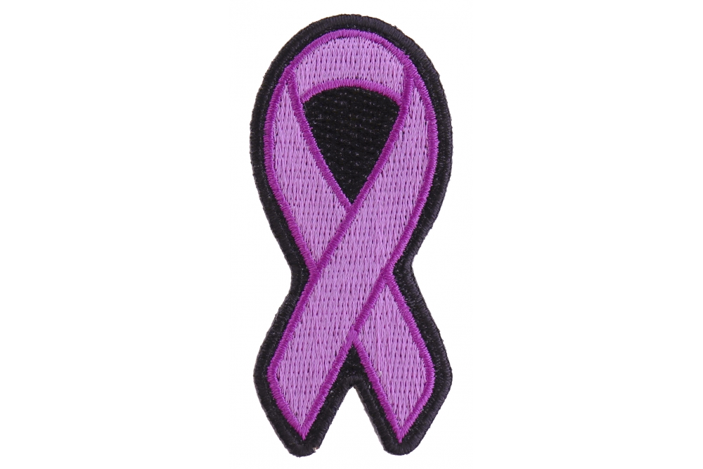 BRAND NEW PURPLE RIBBON CANCER AWARENESS IRON ON PATCH
