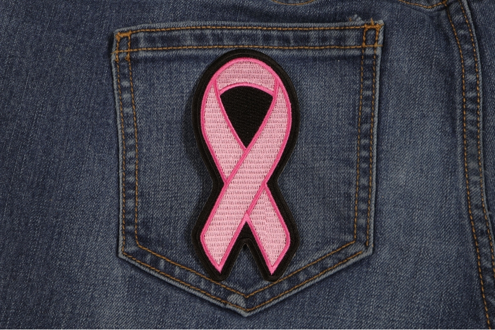 Medium Pink Ribbon Patch For Breast Cancer Awareness | Support Ribbons ...