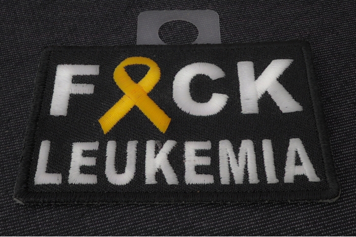 FCK Leukemia Orange Ribbon Patch diagonal view