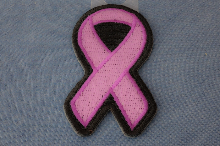 Purple Ribbon Patch For Breast Cancer Survivors diagonal view