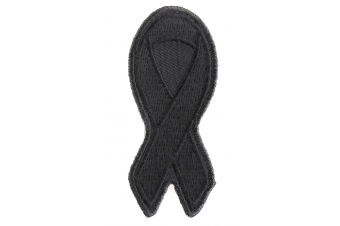 Black Support Ribbon Patch