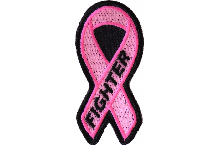Breast Cancer Fighter Pink Ribbon Patch