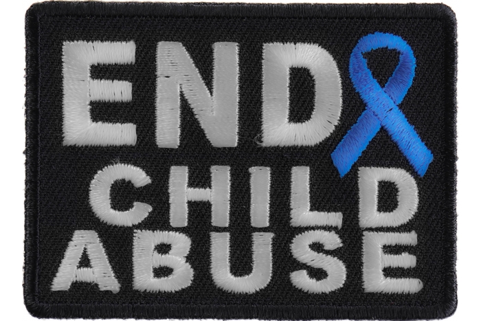 End Child Abuse Blue Ribbon Patch