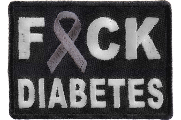FCK Diabetes Gray Ribbon Patch