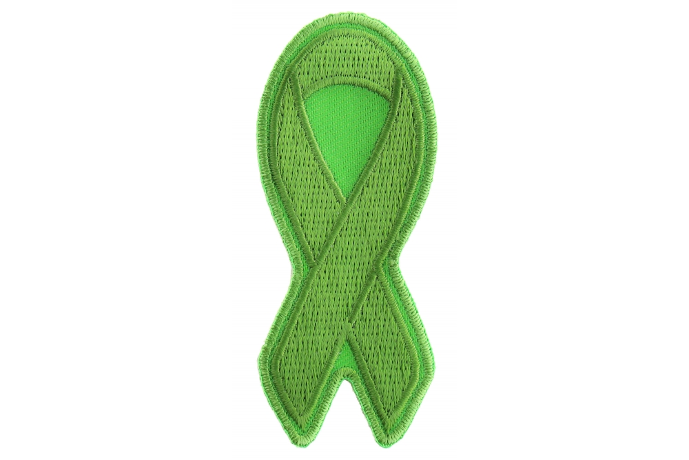 Green Ribbon Patch For Environmental Awareness