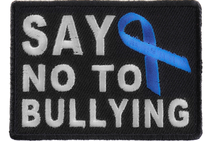 Say No To Bullying Blue Ribbon Patch