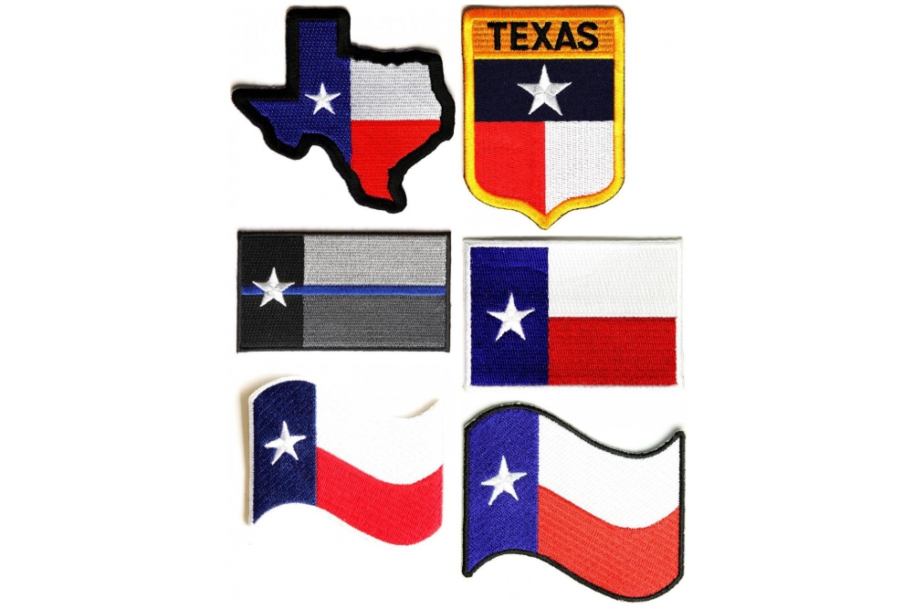 EMBROIDERED  TEXAS STATE FLAG SHIELD PATCH FL-3 