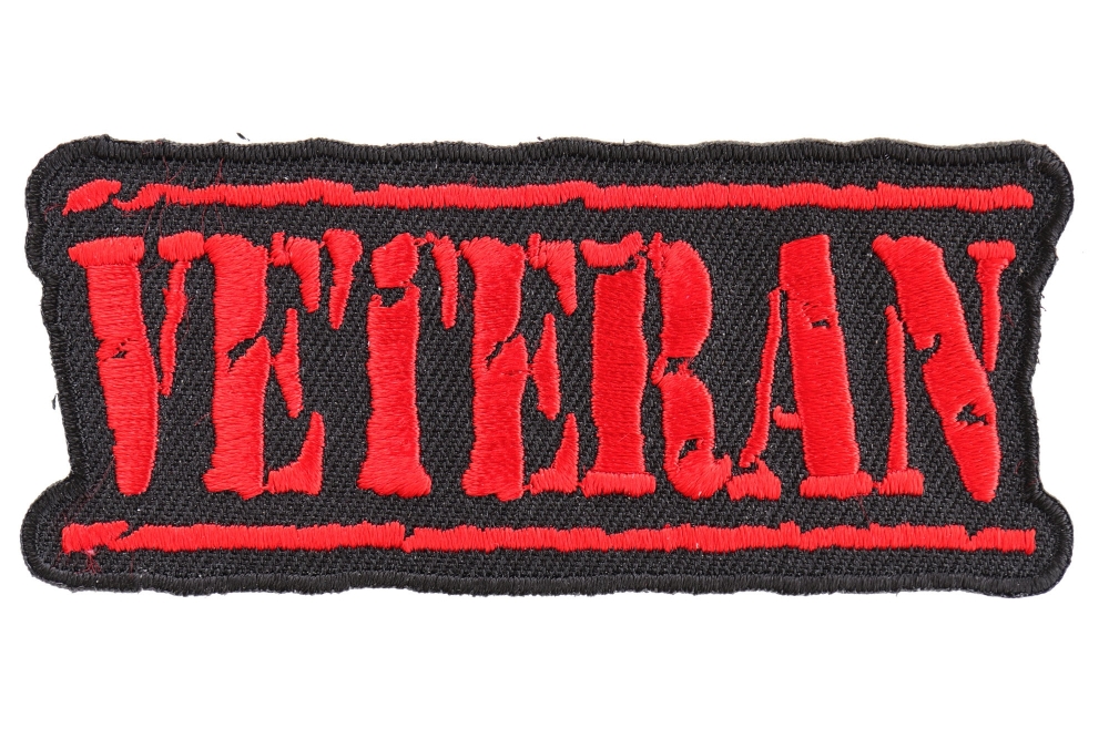Veteran Patch Old Stamper Red | Vet Patches -TheCheapPlace