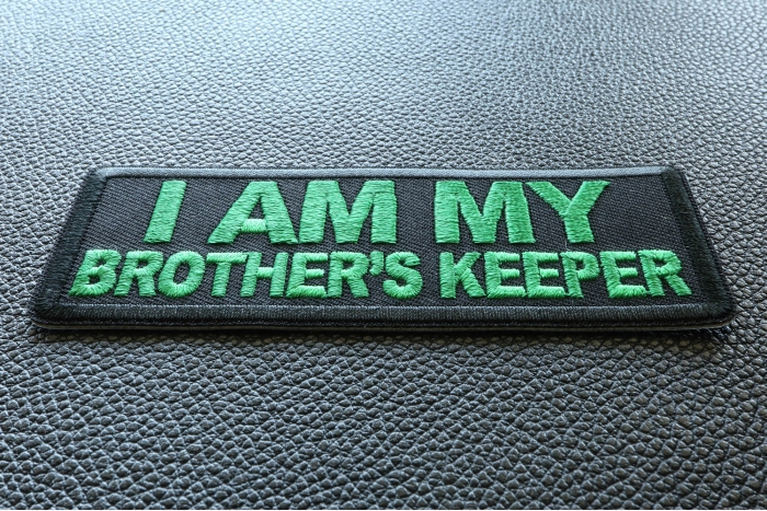 I am My Brother's Keeper Patch green diagonal view