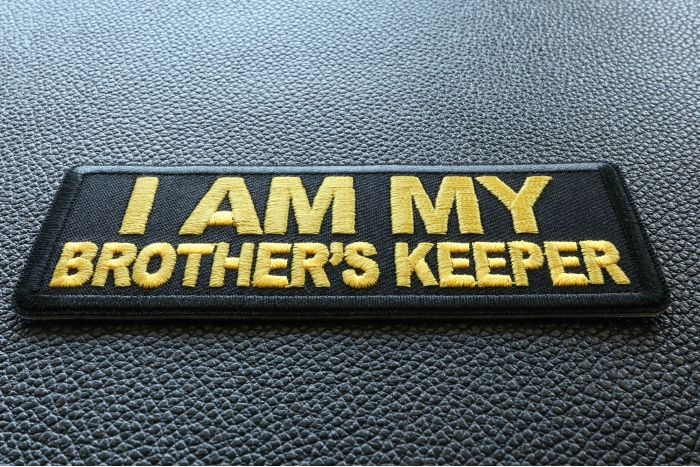 I am My Brother's Keeper Patch Yellow diagonal view