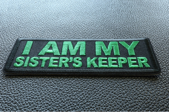 I am My Sister's Keep Patch Green diagonal view