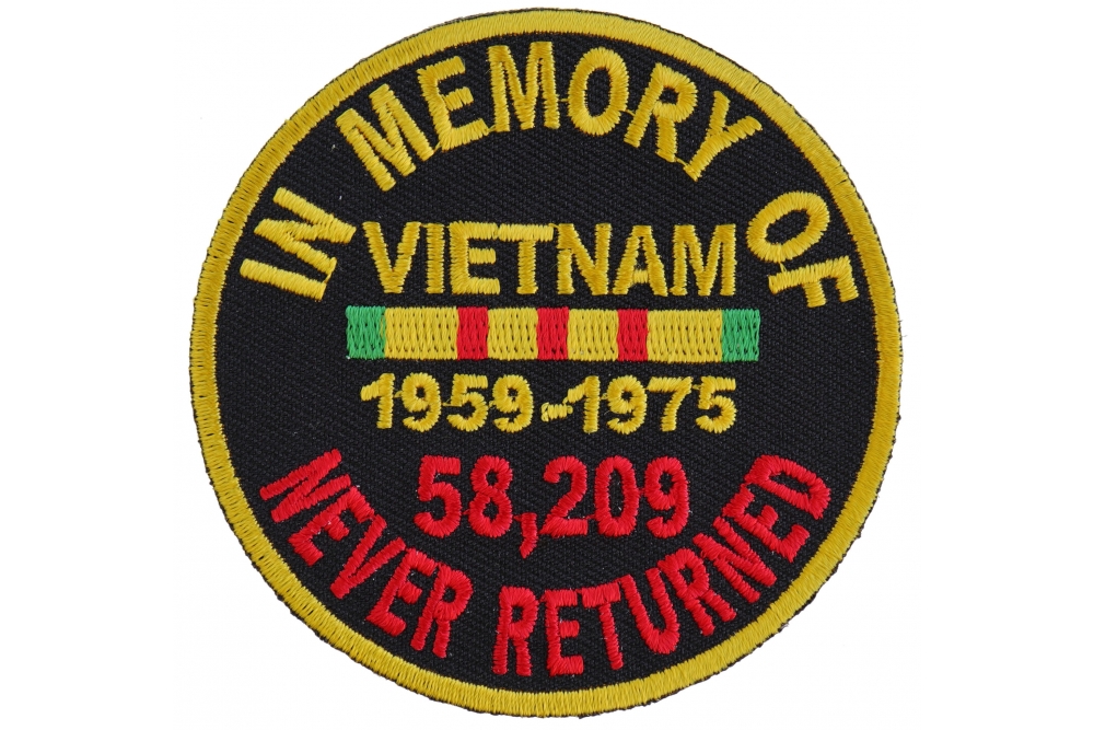 In Memory Of Vietnam Round Patch | Vietnam War Patches -TheCheapPlace