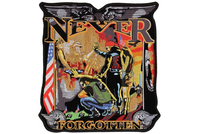 Never Forgotten The Wall Vietnam Patch Large Back Patch Never Forgotten The Wall Vietnam Patch Large Back Patch