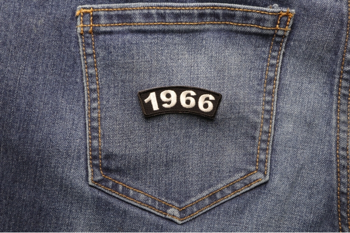 1966 Year Patch shown on jeans