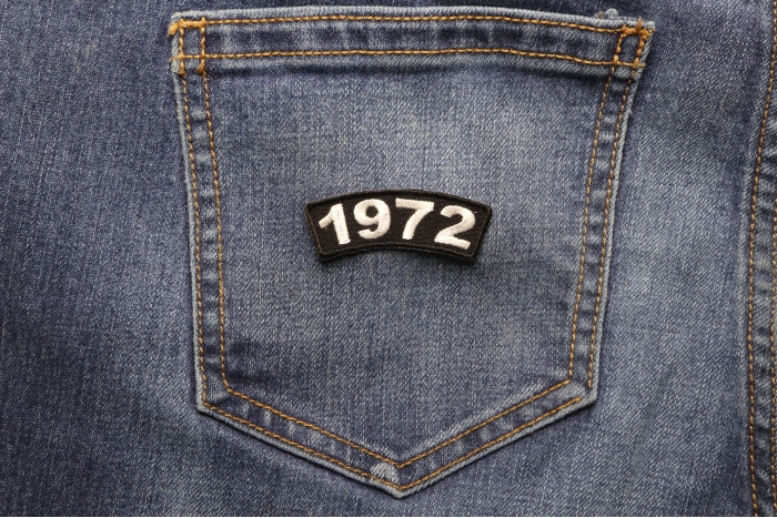 1972 Year Patch shown on jeans