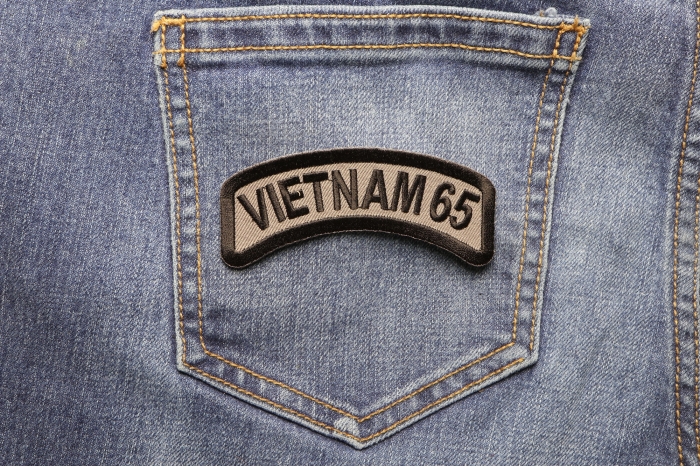 Vietnam 1965 Patch shown on jeans