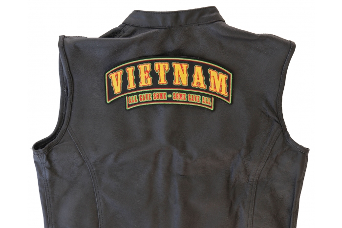  shown on leather vest