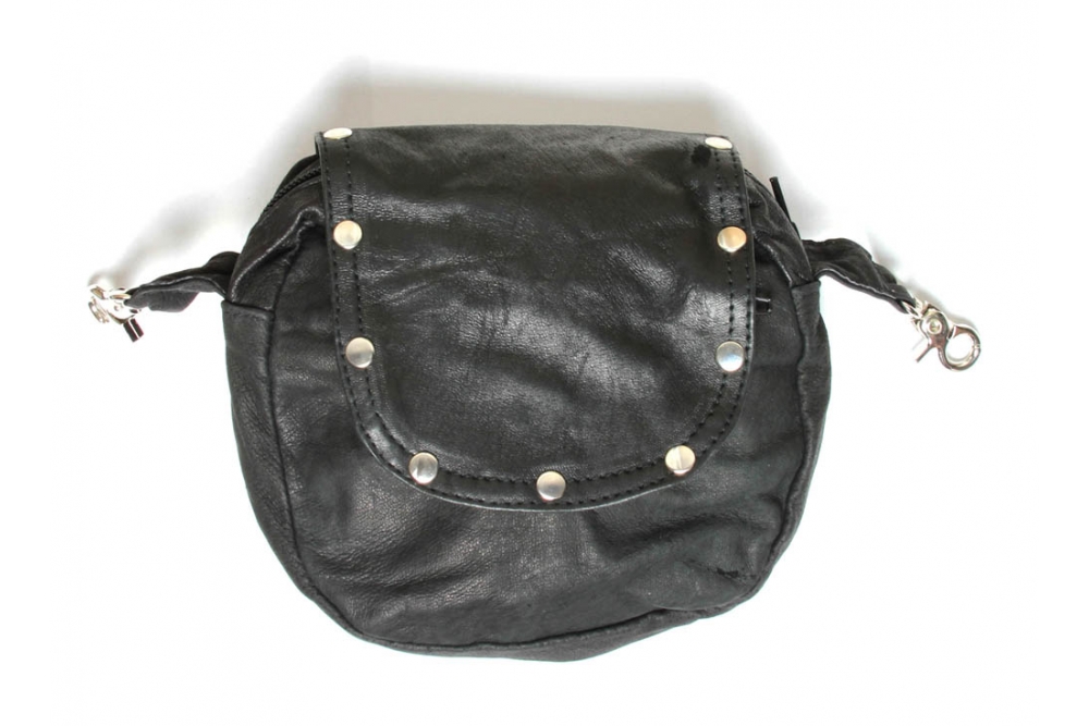 Black Leather Clip On Ladies Purse | Wallets - TheCheapPlace