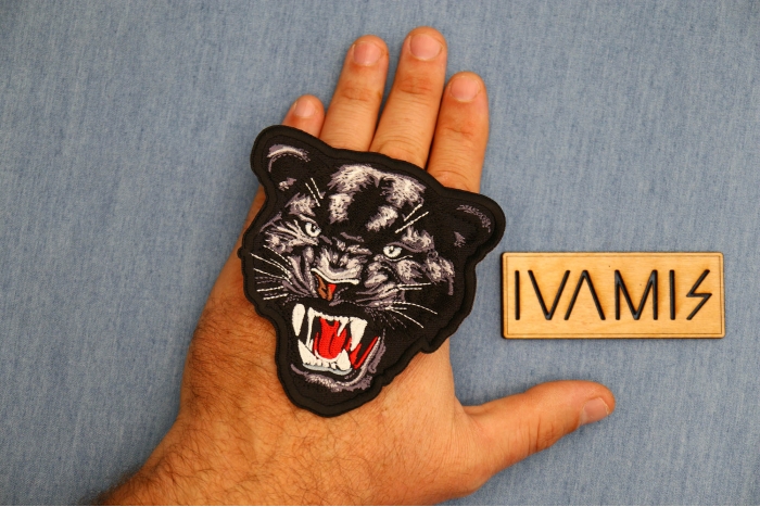 Vicious Jaguar Patch shown on hand for size comparison