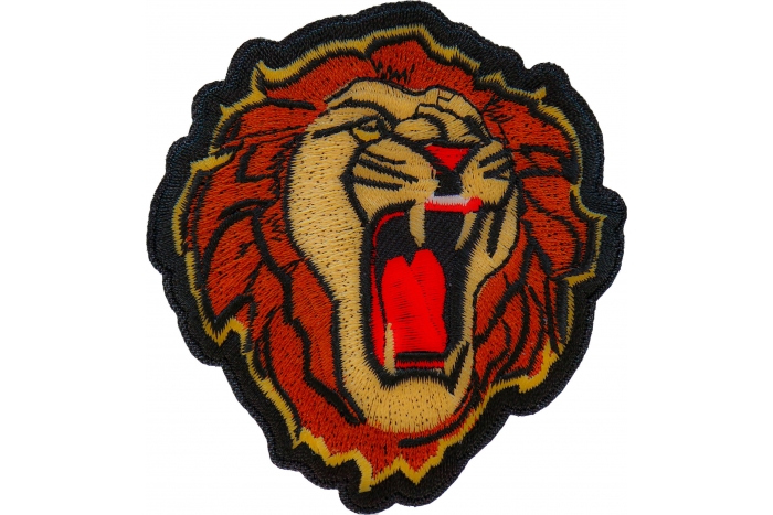 Male Lion Iron on Patch