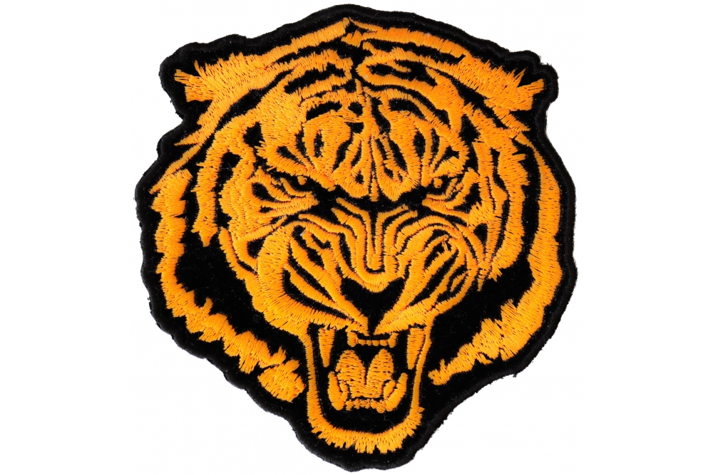 Small Orange Baron Tiger Iron on Patch