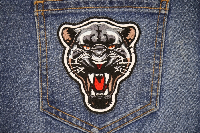 Jaguar Snarling Patch shown on jeans