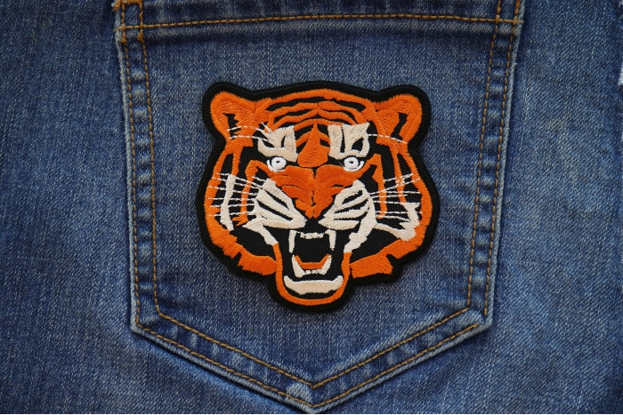 Tiger Iron on Patch shown on jeans