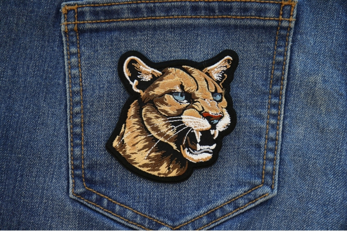 Vicious Cougar Patch shown on jeans