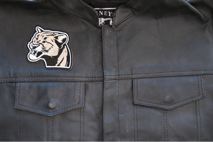 Cougar Patch shown on leather vest