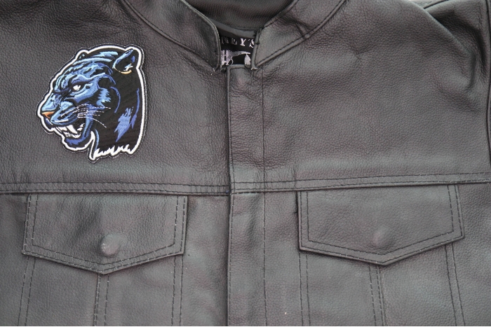 Jaguar Patch shown on leather vest