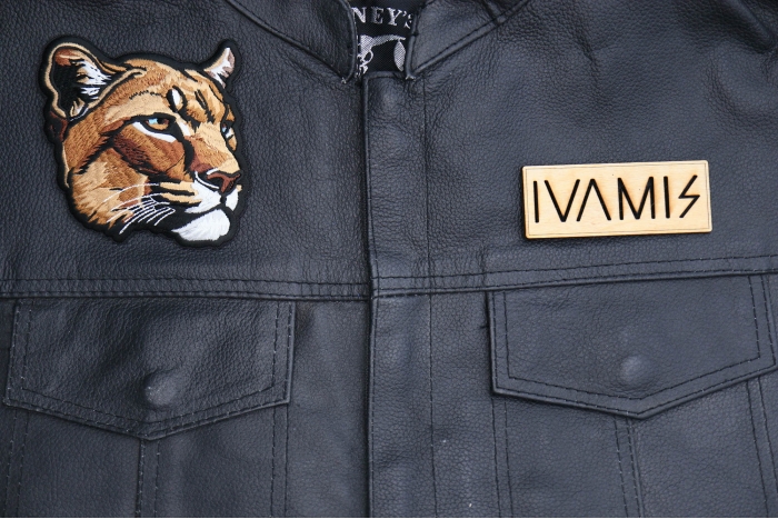 Mountain Lion Patch shown on leather vest