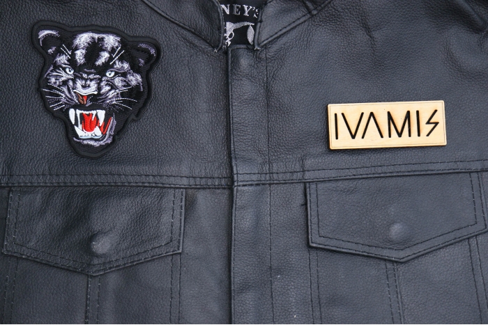 Vicious Jaguar Patch shown on leather vest