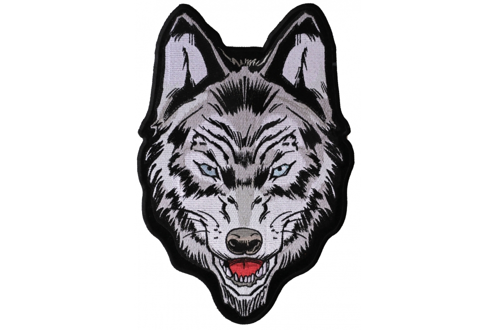 Download Gray Wolf Embroidered Iron On Patch Thecheapplace