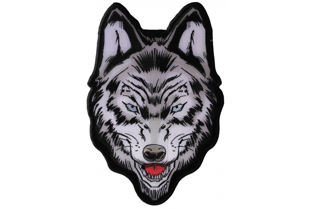Gray Wolf Embroidered Iron on Patch - TheCheapPlace