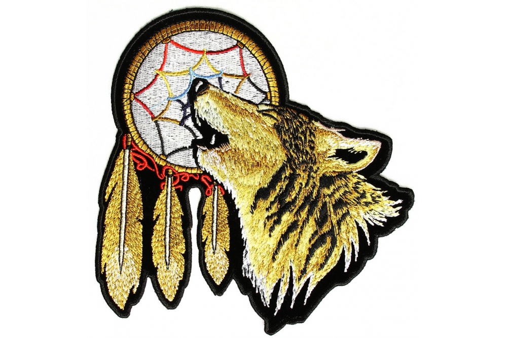 Howling Wolf Dreamcatcher Patch Medium