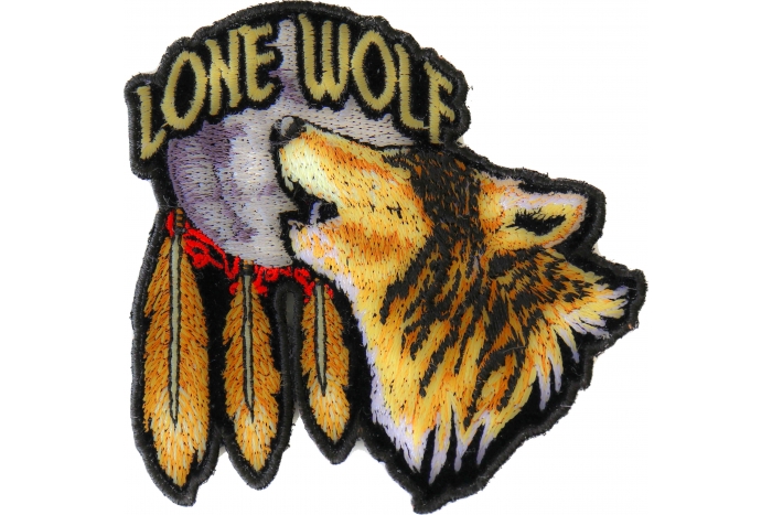 Lone Wolf Howling At The Moon Small Patch