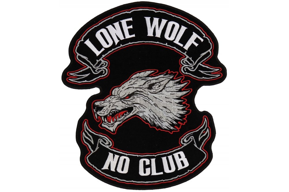 Lone Wolf No Club Original Back Patch