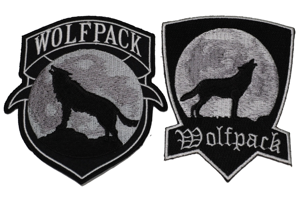 Set of 2 Wolfpack Patches in Gray