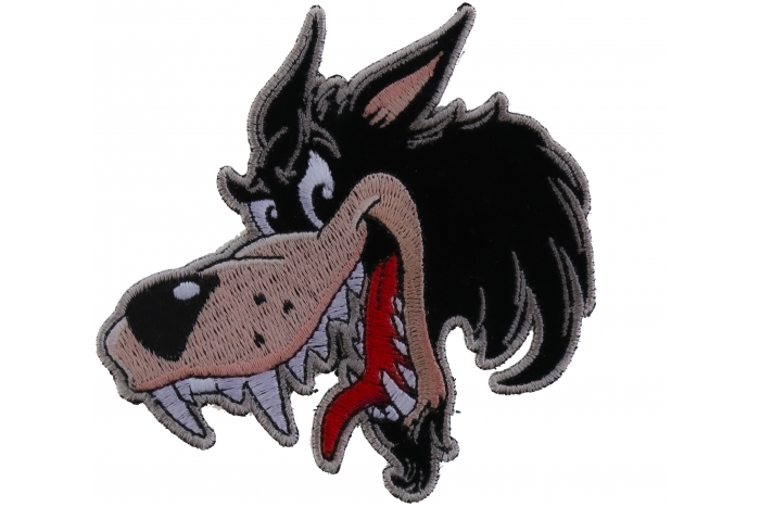 Small Cartoon Wolf Patch